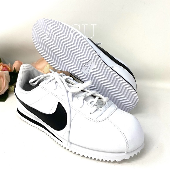 Nike Cortez Basic SL GS Leather White Black W - Picture 4 of 8